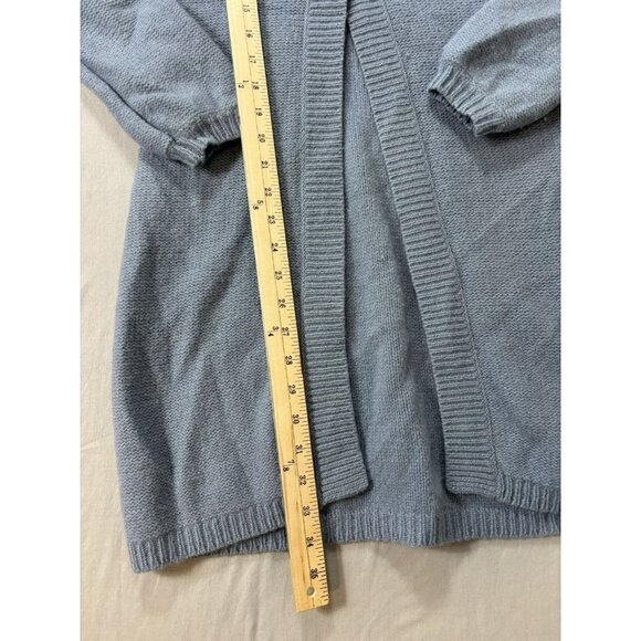 Boden Button Up Ribbed Cardigan Sweater Women’s Size 2 Longline Wool Blue - Picture 6 of 6